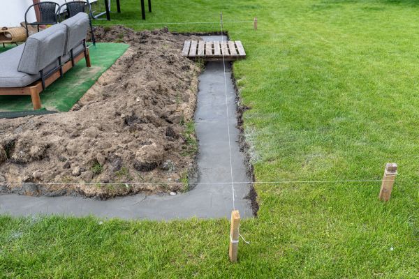 Cement Footer Installation in Falls Church